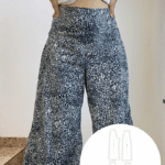 calça pantalona com revel